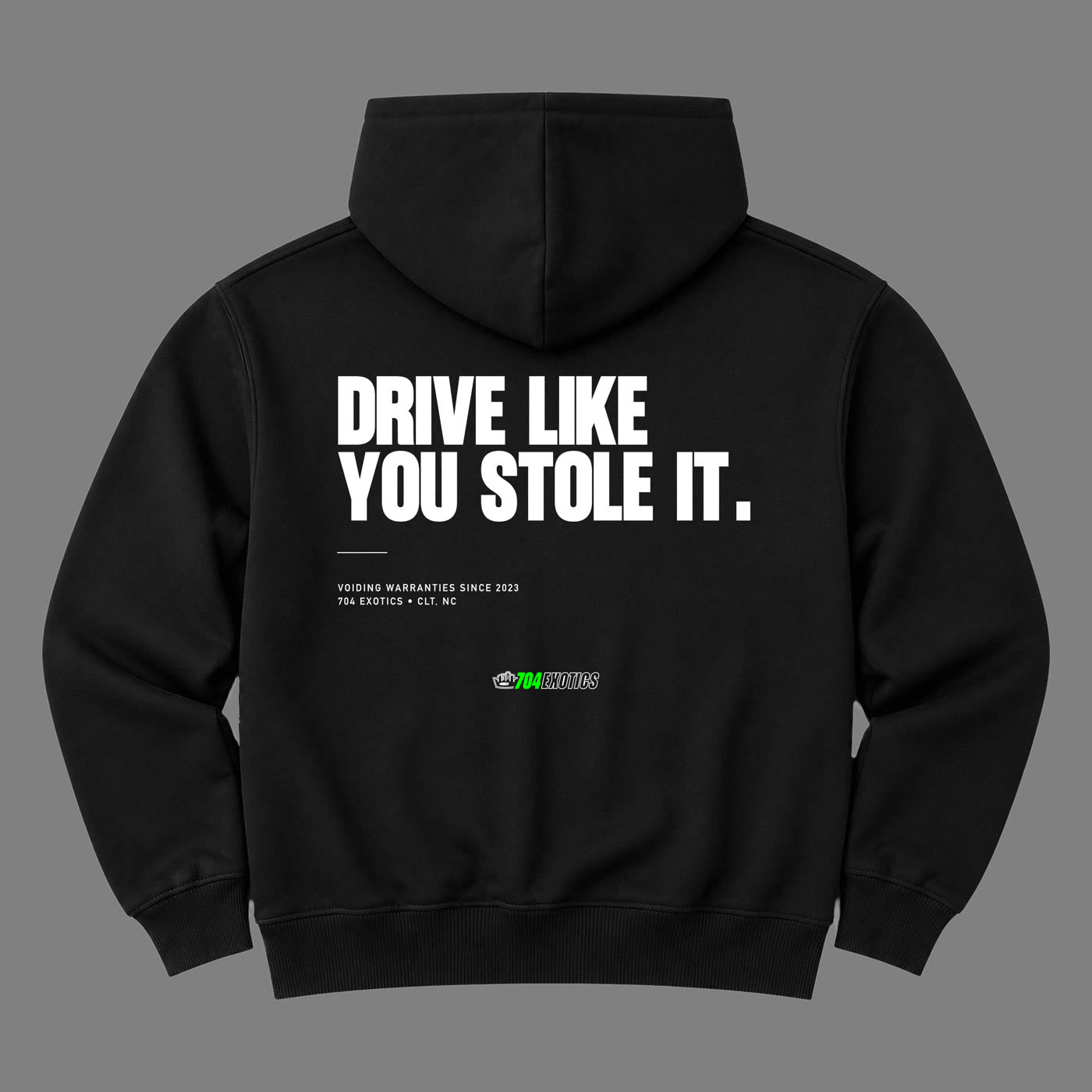 704 Logo Hoodie Black back