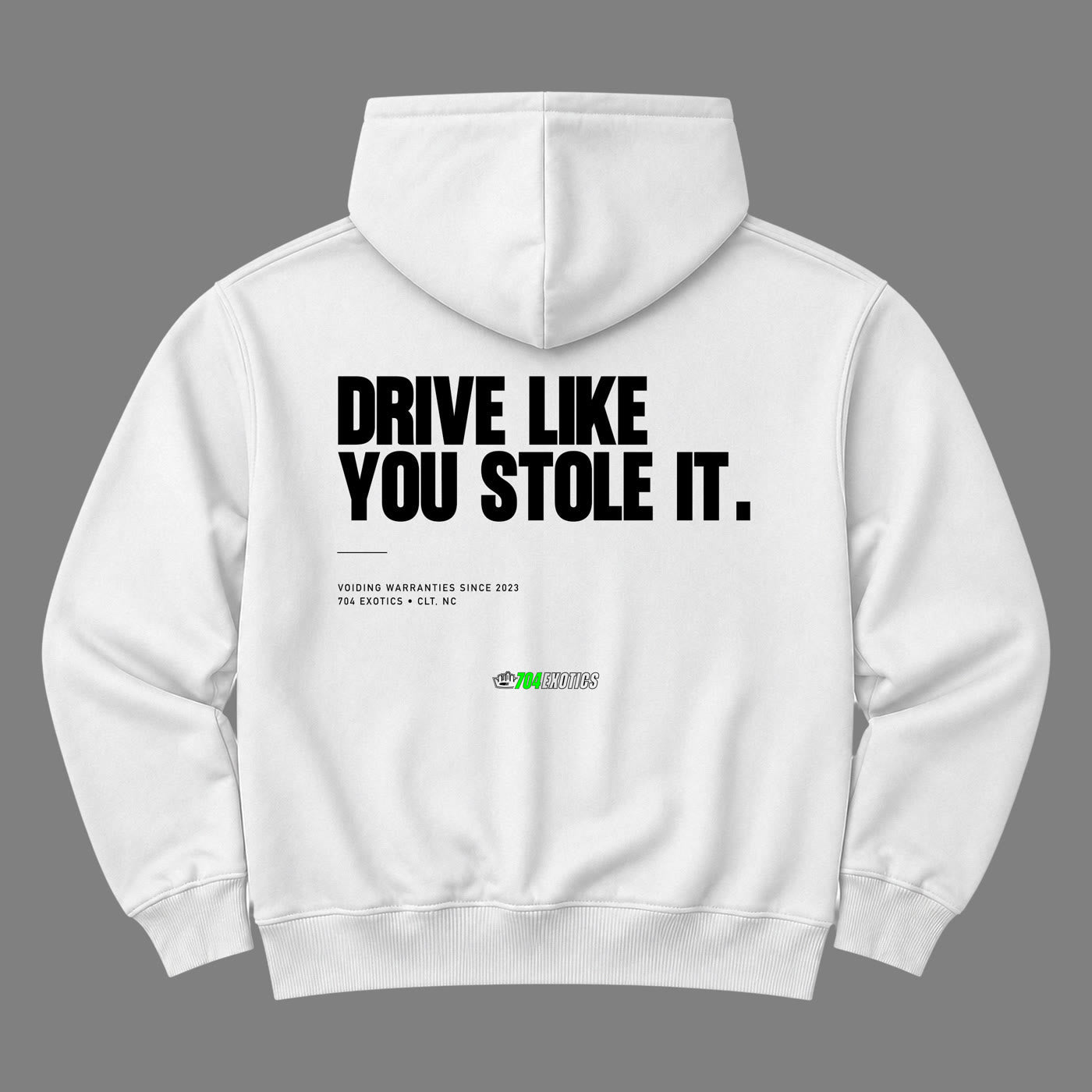 704 Logo Hoodie White back